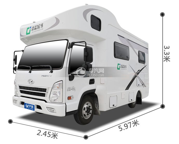 四川现代C型房车外观尺寸图